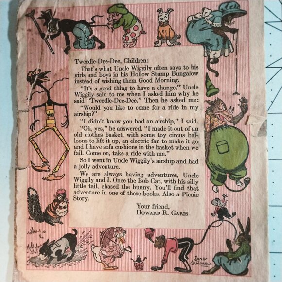 Uncle Wiggily And His Funny Auto By Howard R Garis Antique Book Cover 1930s - Picture 6 of 7